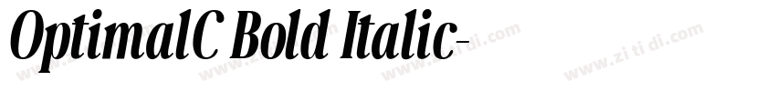 OptimalC Bold Italic字体转换